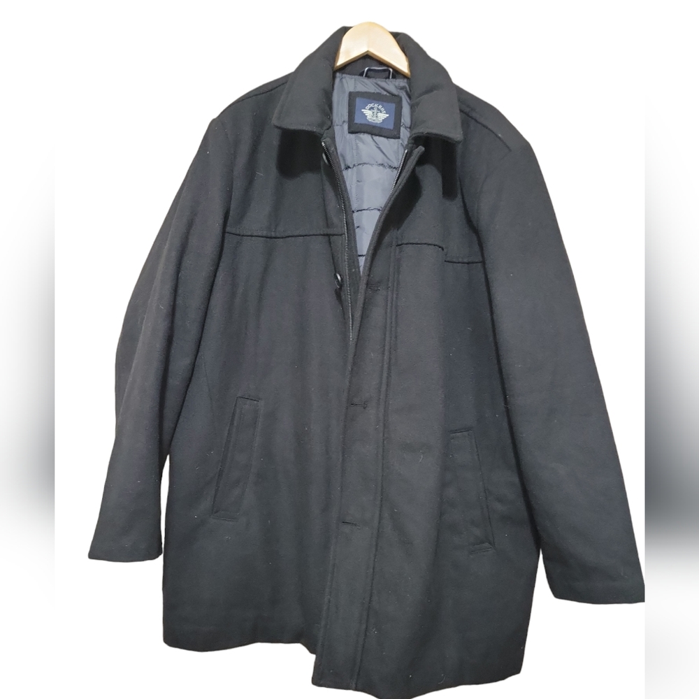 Dockers heavy weight 3xl thick coat zip up with button closure quilted lining